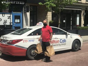 Hamilton Cab Driver Delivering Groceries